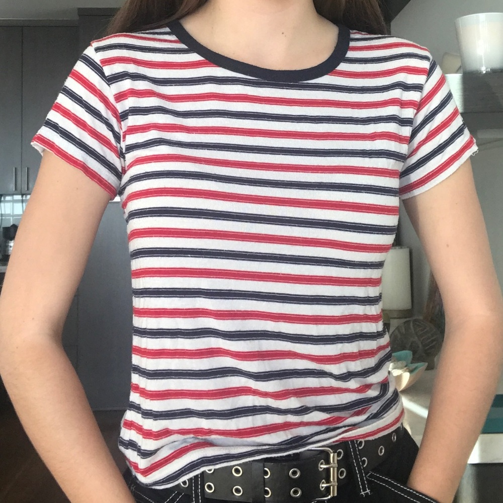 red and blue striped brandy tee - Picture 2 of 3